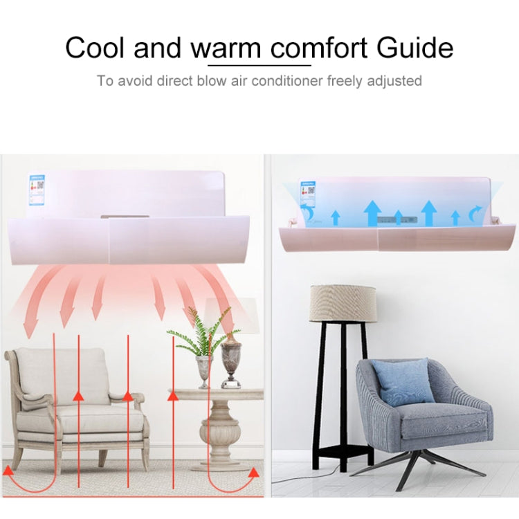 Air Conditioning Wind Deflector Shroud Bedroom Wall-Mounted Baby Universal Anti-Straight Blowing Air Conditioning Windshield(White)