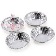 100pcs / Pack  Aluminum Foil Egg Tart Cup Cake Holder, Size: 7.5 x 4 x 2cm
