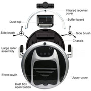 FD-3RSW(IB)CS 800Pa Suction Smart Household Vacuum Cleaner Clean Robot with Remote Control