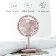 Original Xiaomi Youpin SOLOVE USB Charging Desktop Electric Fan Dormitory Office Mini Fan, with 3 Speed Control(Pink)