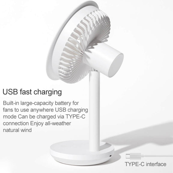 Original Xiaomi Youpin SOLOVE USB Charging Desktop Electric Fan Dormitory Office Mini Fan, with 3 Speed Control(White)