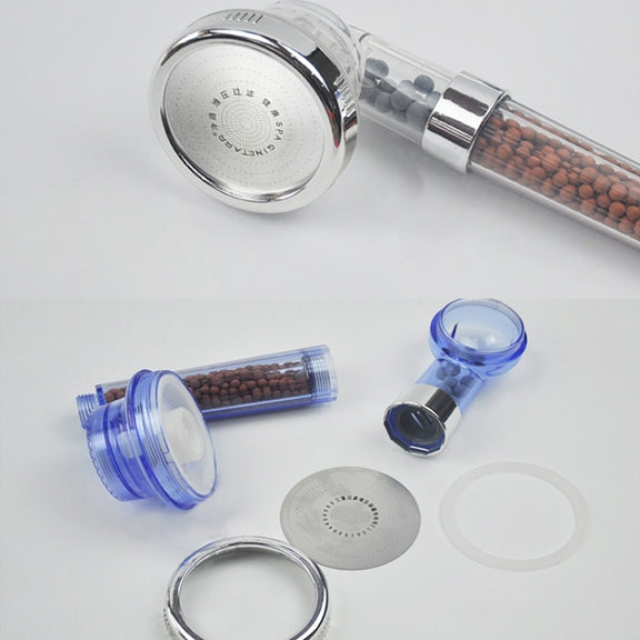 3 Settings Adjustable PC Negative Ions Shower Head, Size: Large, Interface:  2cm(Transparent)