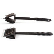 3 in 1 Copper Wire BBQ Grill Brush Long Handle Barbecue Grill Oven Cleaning Brush Cleaner