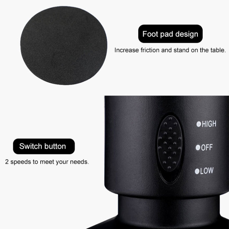 Tower Type USB Electric Fan Leafless Air-conditioning Fan(Black)