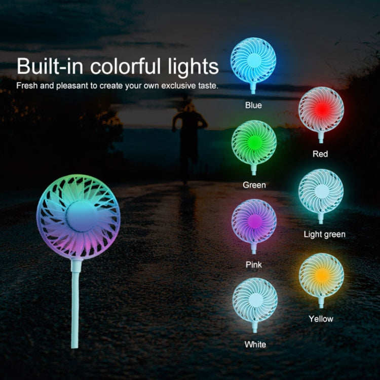 Creative Mini Hanging Neck Type Fan Outdoor LED Fan (Black)