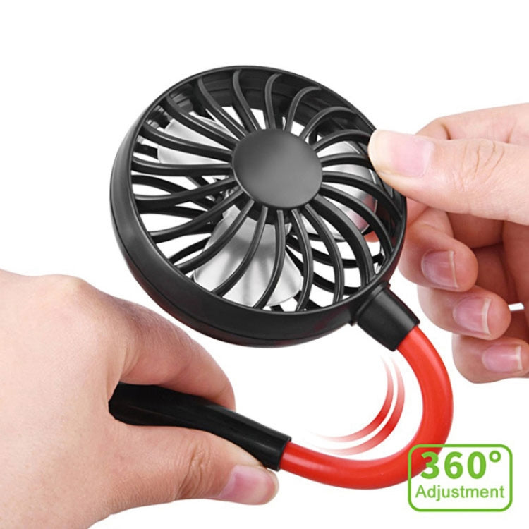 Creative Mini Hanging Neck Type Fan Outdoor LED Fan (White)