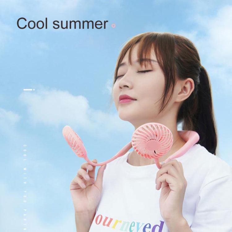 Creative Mini Hanging Neck Type Fan Outdoor LED Fan (White)