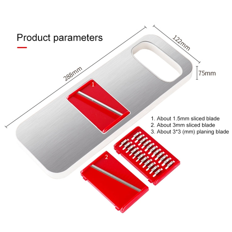 C321 Multifunctional Household Kitchen Stainless Steel Vegetables Cutter Potato Grater (Silver)