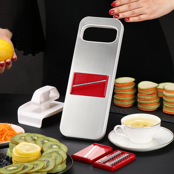 C321 Multifunctional Household Kitchen Stainless Steel Vegetables Cutter Potato Grater (Silver)