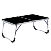 Rubber Mat Adjustable Portable Laptop Table Folding Stand Computer Reading Desk Bed Tray (Black)