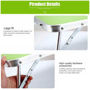 Rubber Mat Adjustable Portable Laptop Table Folding Stand Computer Reading Desk Bed Tray (Green)