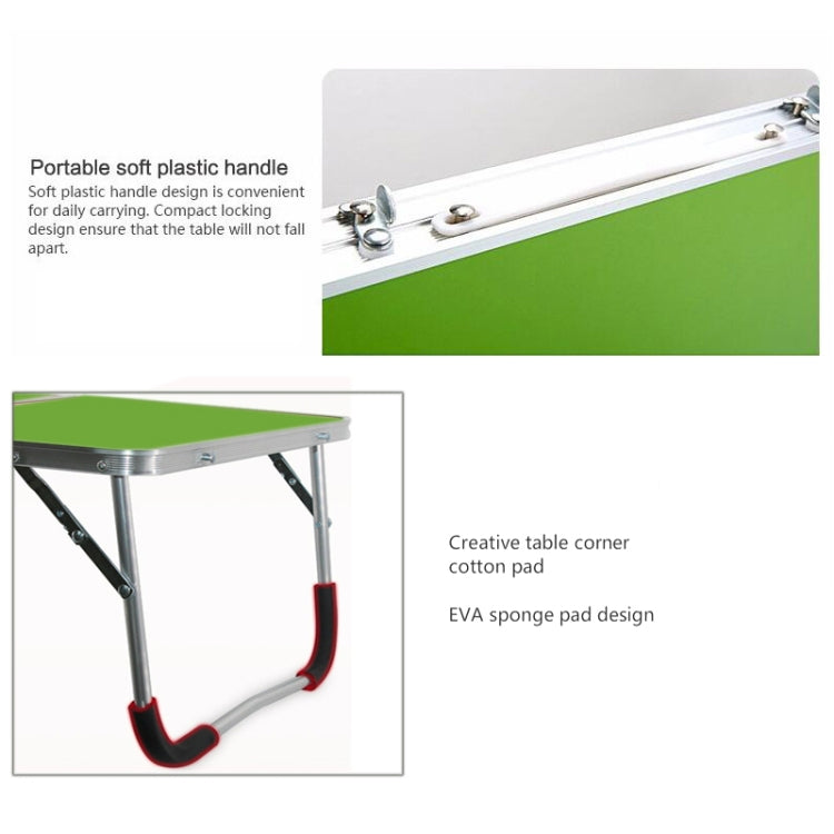 Rubber Mat Adjustable Portable Laptop Table Folding Stand Computer Reading Desk Bed Tray (Green)