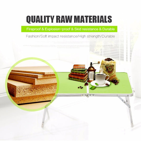 Plastic Mat Adjustable Portable Laptop Table Folding Stand Computer Reading Desk Bed Tray (Wood)