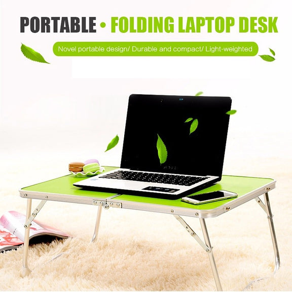 Plastic Mat Adjustable Portable Laptop Table Folding Stand Computer Reading Desk Bed Tray (Wood)