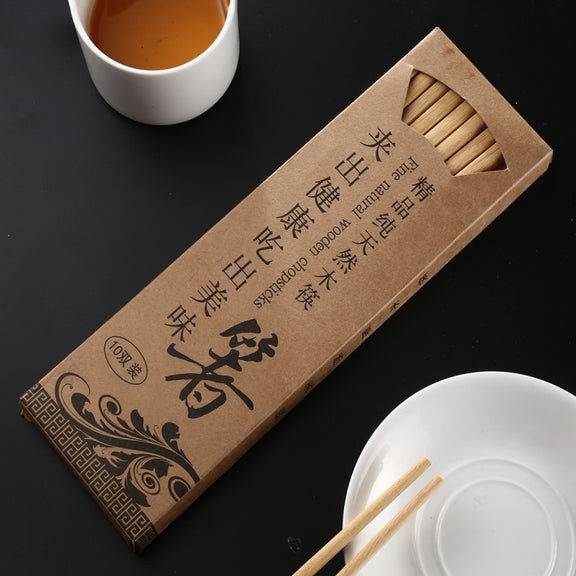 10 Pairs Natural Yellow Sandal Wood Non-slip Chopsticks