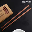 10 Pairs Natural Red Sandal Wood Non-slip Chopsticks - Cutlery Sets by PMc TechLife | Online Shopping South Africa | PMc TechLife | Buy Now Pay Later Mobicred