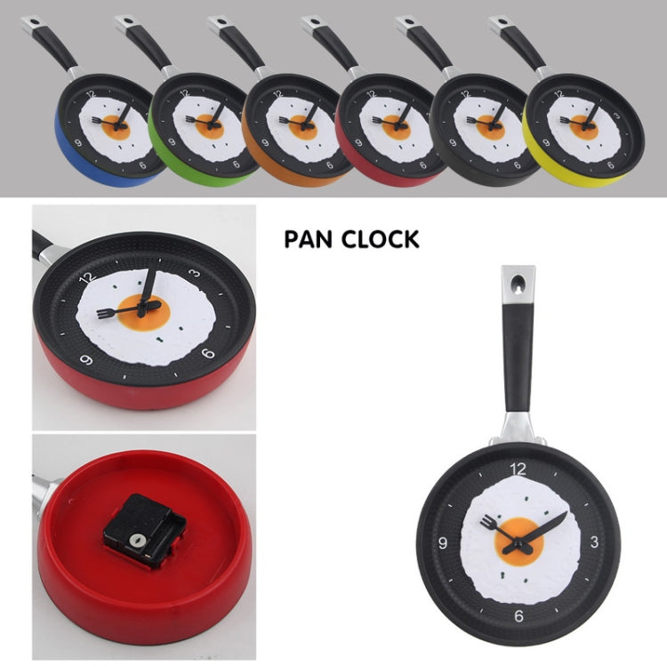 Fried Egg Pan Shape Creative Living Room Decorative Wall Clock (Red)