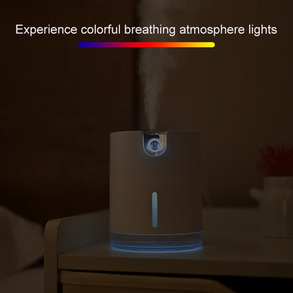 WT-H16 USB Charging Water Pattern Atomizing Humidifier with Colorful Night Lights, Water Tank Capacity: 300mL (White)