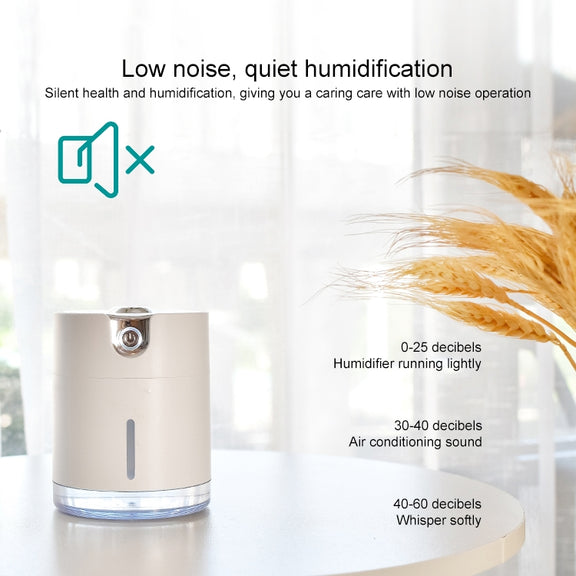 WT-H16 USB Charging Water Pattern Atomizing Humidifier with Colorful Night Lights, Water Tank Capacity: 300mL (White)
