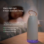 TSHM0 Mini Angel Atomizing Humidifier with Colorful Night Lights, Water Tank Capacity: 230mL(Pink)