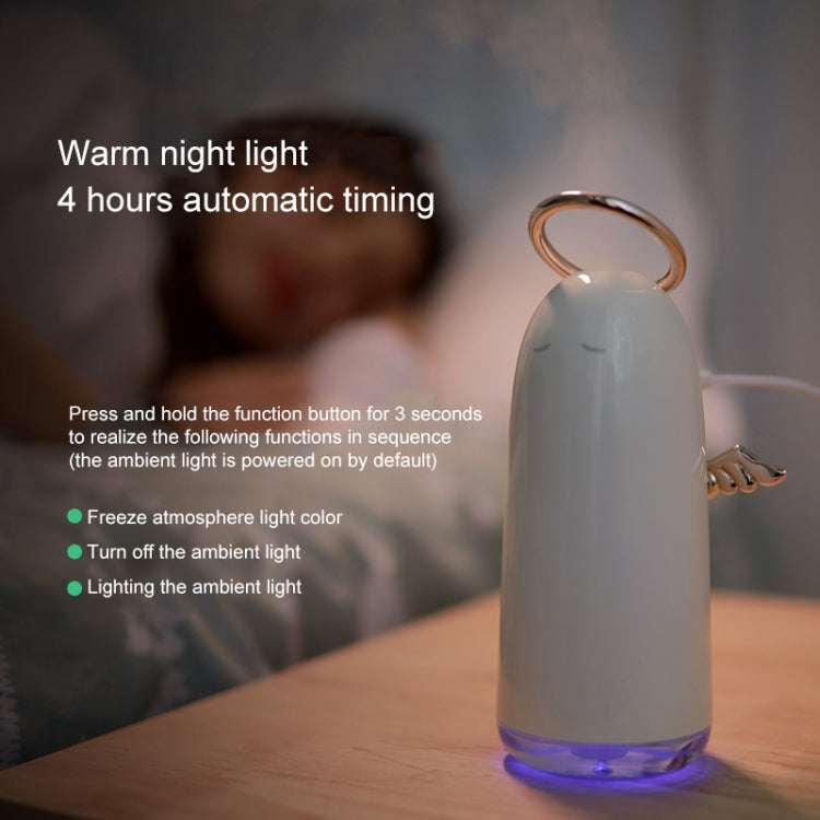 TSHM0 Mini Angel Atomizing Humidifier with Colorful Night Lights, Water Tank Capacity: 230mL(Pink)