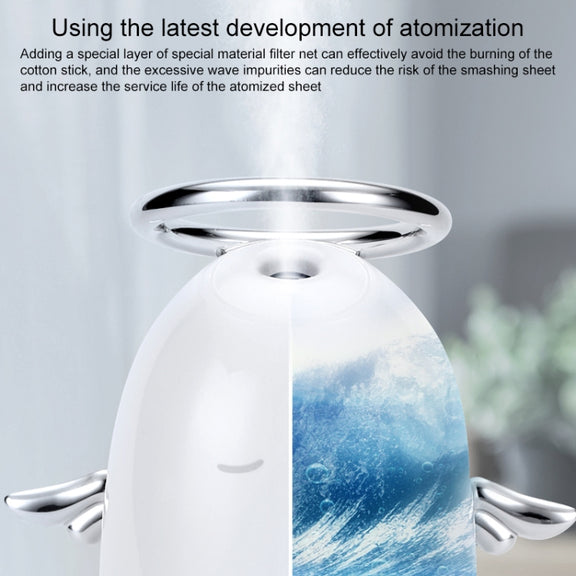 TSHM0 Mini Angel Atomizing Humidifier with Colorful Night Lights, Water Tank Capacity: 230mL(Pink)