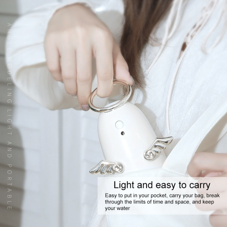 TSHM0 Mini Angel Atomizing Humidifier with Colorful Night Lights, Water Tank Capacity: 230mL (Silver)