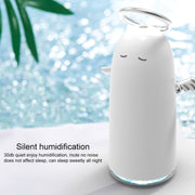 TSHM0 Mini Angel Atomizing Humidifier with Colorful Night Lights, Water Tank Capacity: 230mL (Silver)