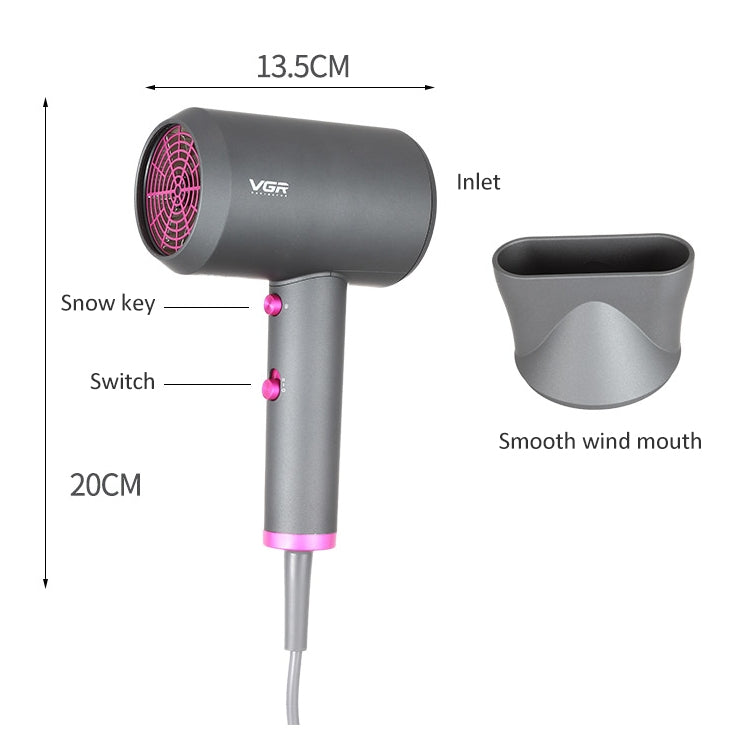 VGR V-400 Household Negative Ion Hair Dryers with 2 Gear Adjustment, Plug Type: EU Plug