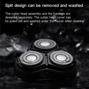 Original Xiaomi ENCHEN Water Proof Triple Rotary Double Ring Blade Shaving Head Electric Rechargeable Shaver For Men(Black)
