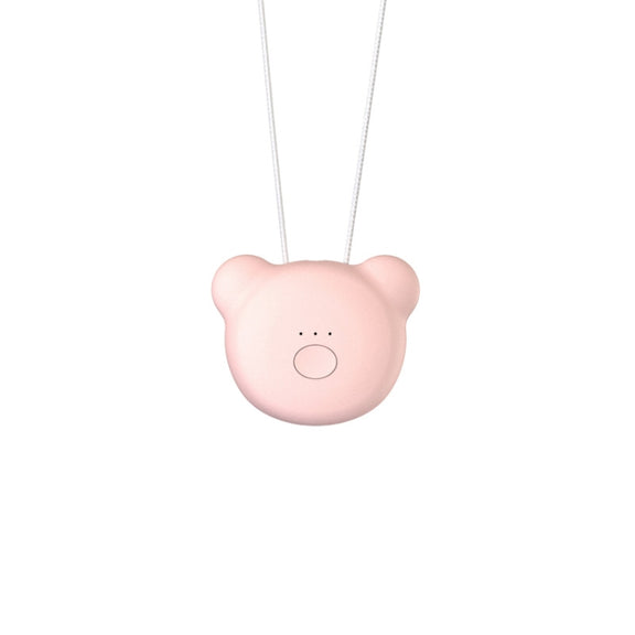Mini Bear Style Neck Formaldehyde Negative Ion PM2.5 Removal Air Purifier for Kids (Pink)