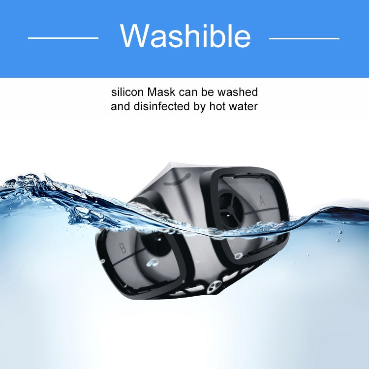 Silicone Protective Reusable PM2.5 KN95 Respirator Mask Replaceable Filter Antivirus Anti-fog Face Mask