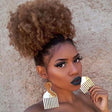 European and American Black People Explosion Head Fluffy Curl Hair Net Wig(Light Brown) - free shipping - PMC TechLife - Order now!