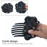30M33# Wig Ball Head Flower Hairpin Hair Bag Wig Headband for Bride