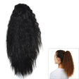 Natural Retro Short Curly Hair Clip-on Corn Blanching Horsetail Wig (Black) - free shipping - PMC TechLife - Order now!