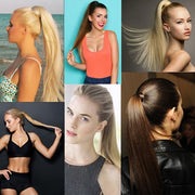 30# Invisible Seamless Bandage-style  Wig Long Straight Hair Wig Ponytail
