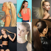 2# Invisible Seamless Bandage-style  Wig Long Straight Hair Wig Ponytail