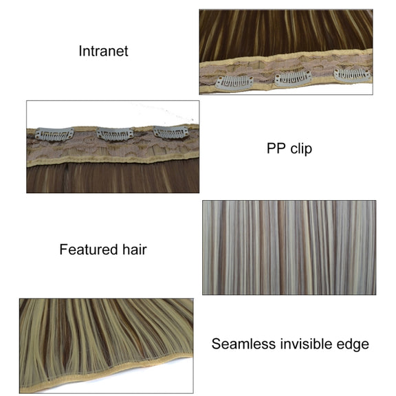 22# One-piece Seamless Five-clip Wig Long Straight Wig Piece