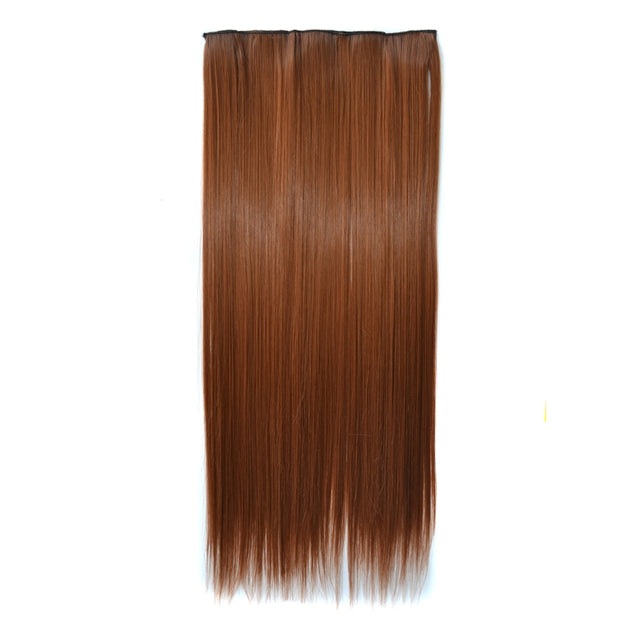 30# One-piece Seamless Five-clip Wig Long Straight Wig Piece