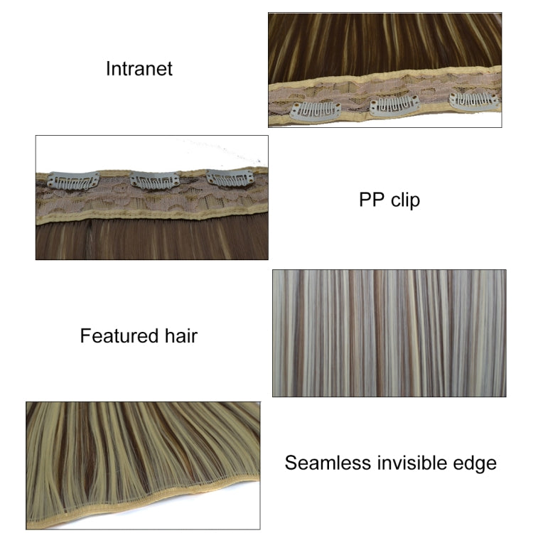2# One-piece Seamless Five-clip Wig Long Straight Wig Piece