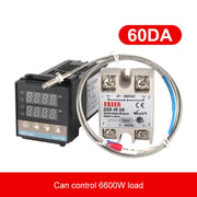 REX-C100 Thermostat + Thermocouple + SSR-60 DA Solid State Module Intelligent Temperature Control Kit