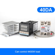 4400W REX-C100 Thermostat + Heat Sink + Thermocouple + SSR-40 DA Solid State Module Intelligent Temperature Control Kit