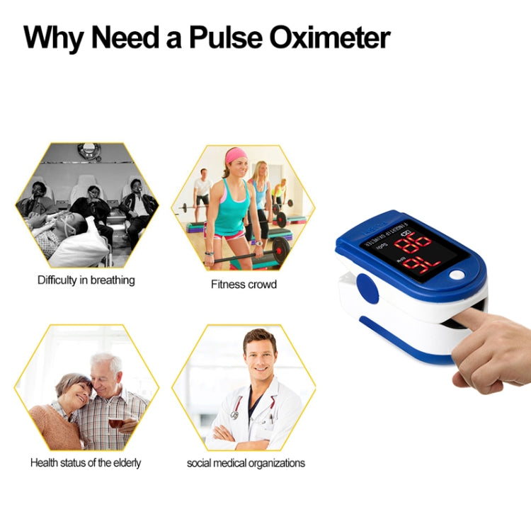 Precision Finger Pulse Oximeter Blood Oxygen Monitor(Black)