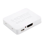 4K HDMI Splitter Full HD 1080p Video HDMI Switch Switcher 1x2 Split Out Amplifier Dual Display for HDTV DVD PS3 Xbox(White)