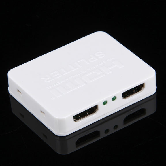 4K HDMI Splitter Full HD 1080p Video HDMI Switch Switcher 1x2 Split Out Amplifier Dual Display for HDTV DVD PS3 Xbox(White)