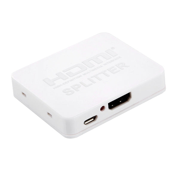 4K HDMI Splitter Full HD 1080p Video HDMI Switch Switcher 1x2 Split Out Amplifier Dual Display for HDTV DVD PS3 Xbox(White)