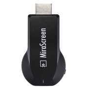 MiraScreen WiFi Display Dongle / Miracast Airplay DLNA Display Receiver Dongle Wireless Mirroring Screen Device with 2 in 1 USB Cable (Black)