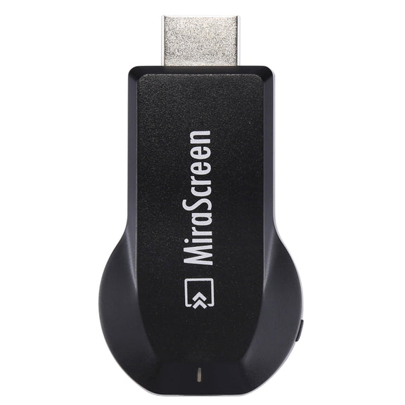 MiraScreen WiFi Display Dongle / Miracast Airplay DLNA Display Receiver Dongle Wireless Mirroring Screen Device with 2 in 1 USB Cable (Black)
