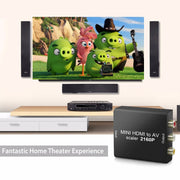 Mini HDMI to AV / CVBS Composite Video Signal Converter(Black)