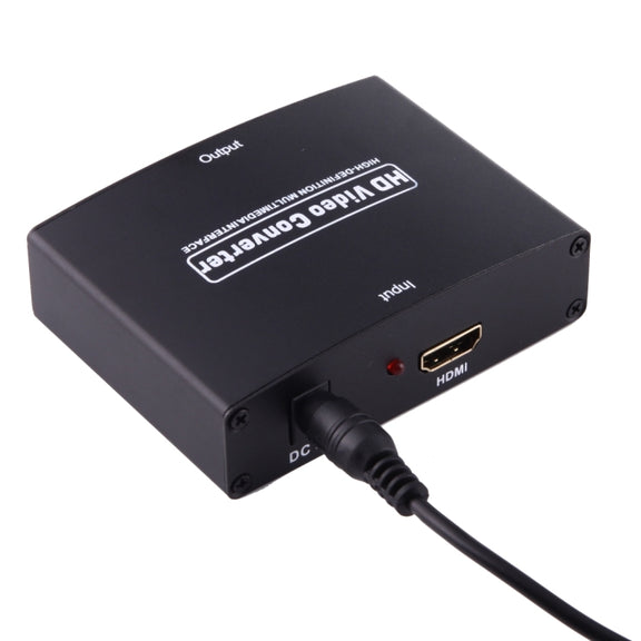 1080P HD HDMI to YPbPr Video and R/L Audio Adapter Converter(Black)